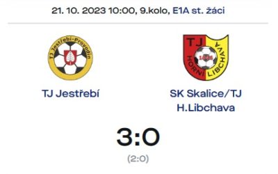 TJ Jestřebí – SK Skalice/TJ H. Libchava 3:0