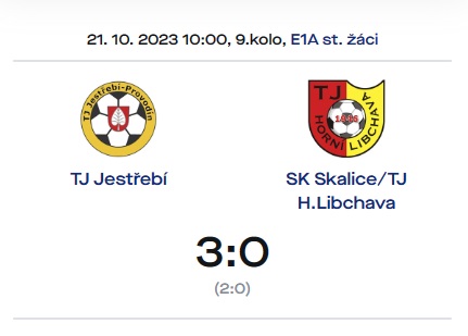 TJ Jestřebí – SK Skalice/TJ H. Libchava 3:0