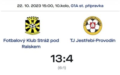 FK Stráž pod Ralskem – TJ Jestřebí-Provodín 13:4