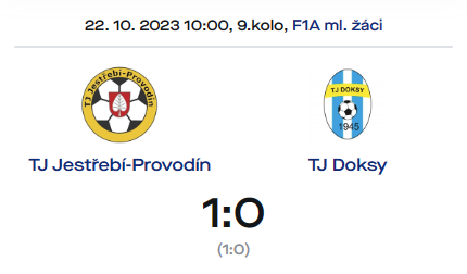 TJ Jestřebí-Provodín – TJ Doksy 1:0